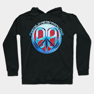 PeaceLoveHarmony.ONE faded Hoodie